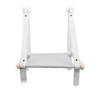 Pssopp Accesorios para Gatos Suministros Cosas para Gatos de Interior Asiento de Hamaca para Ventana de, Diseño de Soporte de Carga Marco de Madera a Prueba de Arañazos y Desgaste Ventosas Fáciles