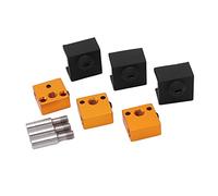 Pssopp Accesorios para Impresoras 3D Calcetín de Silicona con Bloque Calefactor, Garganta de Acero Inoxidable con Promoción de la Disipación de Calor para MK7 MK8 3 Juegos de Impresora 3D Aluminio