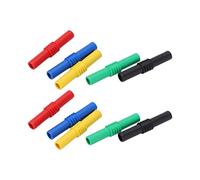 Pssopp Acoplador de Línea de Prueba de Multímetro, Chapado en Latón de PVC, Tecnología con Fuerte Conectividad para Inversores Equipos Industriales Electrónica Acoplador Tipo Banana Aislado de 4 Mm