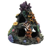 Pssopp Acuario Adorno de Resina Adorno de Peces Decoración de Cuevas Submarino Simulación Resina Montaña Acuario Formación en Roca Decoración con Cuevas