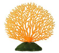 Pssopp Acuario Coral Artificial Plástico Vivo Coral Plantas Adorno subacuático Pecera Decoración del Paisaje para acuarios de Agua Dulce y Marinos Terrarios(Amarillo)