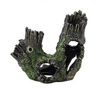 Pssopp Acuario Driftwood Decoraciones Sinkable Fish Tank Artificial Resina Hollow Árbol Tronco Ornamento Fish Plant Hábitat Decoración Madera Decoración (ST-004B)