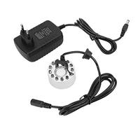 Acuario Mist Maker 12 LED Colorido Reptil Tanque Fabricante de Niebla Máquina de Humo Humidificador de Aire Atomizador Paisaje Decoración para Agua Fuente Estanque Rockería Pecera(100-240V)