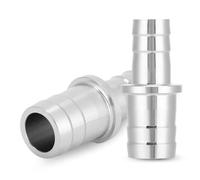 Pssopp Acuarios y Accesorios Adaptador de Tubería, Instalación Eficiente a Prueba de Erosión Conector de Junta de Acero Inoxidable para Tubería de Acuario 2 Piezas Acuario de Agua