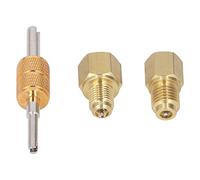 Pssopp Adaptador de Tanque de Refrigerante de 1/2 Acme a 1/4 SAE Adaptador Acme de Cobre con Llave de Núcleo de Válvula para Mantenimiento de Inspección del de Refrigeración
