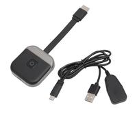 Pssopp Adaptador Dongle de Pantalla de Interfaz Multimedia HD Inalámbrica, Soporte 4K Tecnología Inalámbrica 2.4G Material ABS, con Interfaz Multimedia HD y Micro USB, para