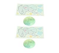 Pssopp Adhesivo Luminoso para Pared, PVC, Pegatinas de Pared Brillantes, 2 Juegos, 4 Unidades, Papel de para Despegar y Pegar, para Dormitorio, Sala de Estar, Decoración de Fondo, Fácil Bricolaje,