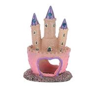 Pssopp Adorno de Castillo de Resina para Acuario, Decoración de Paisaje en Forma de Castillo de Dibujos Animados, Simulación Artificial para Pecera
