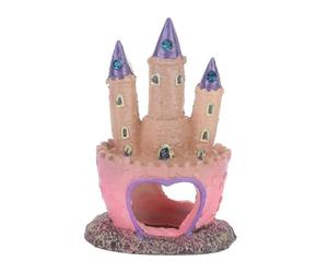 Pssopp Adorno de Castillo de Resina para Acuario, Decoración de Paisaje en Forma de Castillo de Dibujos Animados, Simulación Artificial para Pecera