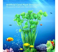 Pssopp Adorno de Hierba de Agua de Plástico Planta de Corales Artificiales, 40 Cm Adorno de Hierba de Agua de Plástico Planta de Acuario de Simulación Real para Pecera Decoración de Peceras y (Green)