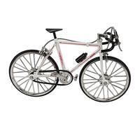 Pssopp Adorno de Modelo de Bicicleta de Metal 3D Realista, Decoración de Escritorio Ensamblada Desmontable de 11,5x19,5 Cm, Colección de Regalos para Adultos