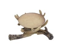 Pssopp Adornos Portavelas de Resina Rústica para Decoración del Hogar, Candelabro de Asta para Sala de Estar, Casa Pequeña, Dormitorio, Candelabro de Cuerno de Ciervo, de Ciervo