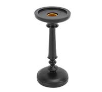 Pssopp Adornos Soporte de Candelabro de Estilo Rural para Banquete de Boda Mesa de Comedor Decoración del Hogar Candelabro de Resina Negra,