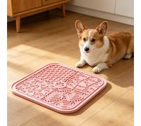 Pssopp Alfombrilla de Silicona para Lamer Mascotas, Alfombrilla de Alimentación Lenta para Perros, Ventosa, Almohadilla de Silicona para Lamer Mascotas, Zonas Texturizadas, Antideslizante, Calmante
