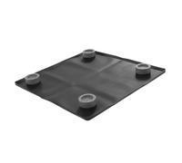 Pssopp Alfombrilla para Debajo del Refrigerador, Alfombrilla de Silicona para Mini Refrigerador, Juego de Bordes Elevados, Bandeja de Goteo, 4 Elevadores de Base, Protector de Piso para (talla