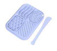 Pssopp Alfombrilla para Lamer Gatos, Alfombrilla para Lamer Perros, Cuadrada para Alimentos para Mascotas, Suministros para el Hogar, Cachorros, Gatitos y Perros (Blue)