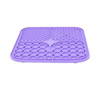 Pssopp Alfombrilla para Lamer Perros, Tapete de Alimentación Lenta con Ventosas de Silicona, for Alimentación y Distracción de Perros (Púrpura Grande)