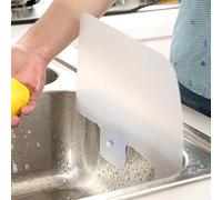 Pssopp Alfombrilla Recogedora de Agua para Grifo, Protector contra Salpicaduras de Fregadero ABS para Baño y Cocina, Diseño de Drenaje que Mantiene el Mostrador Seco, Se Adapta Debajo del Grifo para