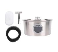 Pssopp Alimentador Automático de Agua Mascotas 3.2L, bajo Ruido Fácil Limpiar la Fuente Gato Acero Inoxidable para Suministros Riego