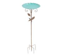 Pssopp Alimentador de Baño de Pájaros con Estaca, Altura Ajustable de SPA para Pájaros en Pie y Tazón de Alimentación para la Decoración del Césped del Jardín del Jardín