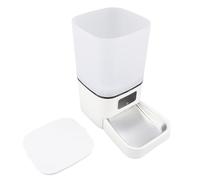 Pssopp Alimentador de Mascotas Cronometrado, Control Remoto Generoso Capacidad 6L Ajuste Alimentación Dispensador Alimentos Secos para Gatos y Perros