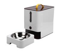 Pssopp Alimentador de Mascotas de Automóviles Cronometrado, Diseño de Humedad de Diseño de Gran Capacidad y Diseño de Sellado de Frases (Marron Oscuro)