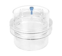 Pssopp Alimentador de Peces Acrílico Alimentador Automático de Peces Anillo de Alimentación para Acuario Ajustable con Tornillos de Plástico para Pecera La Pieza de Unión Evita La (90mm)