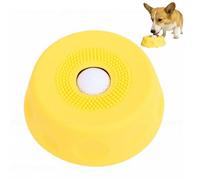 Pssopp Alimentador Lento para Perros, Base Antideslizante de Silicona de Grado Alimenticio, Golosinas Líquidas, Cuenco para Lamer, Enriquecimiento sin Desorden, Diversión, Aliment (Yellow)