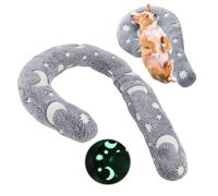 Pssopp Almohada para el Cuello del Perros, Relleno de Algodón PP, Funda Exterior Lavable Que Brilla en la Oscuridad, Reduce la Ansiedad, Cómoda Cama para Perros, Almohada de Apoyo