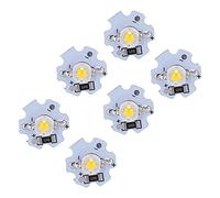 Pssopp Alto Brillo 200LM Chip LED Sustrato de Aluminio 5V 1W Cuentas de Lámpara 25 Piezas para Bricolaje Linterna Iluminación de Paisaje Proyectos de Interior (Blanco cálido 2700K-3000K)