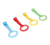 Pssopp Anillos de Tracción para bebé, Anillos de Plástico para Tirar de la Cuna, 4 Piezas, Sujeción Ergonómica, Herramienta de Entrenamiento para Caminar de Operación Simple para Bebés, Niños