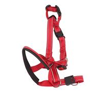 Pssopp Arnés para la Cabeza de Perro, Bozal, Collar para la Cabeza, Cabestro, Nailon Ajustable, sin Tirones, Antimordeduras, con Correa Acolchada para la Boca para Caminar y Entrenar (L)