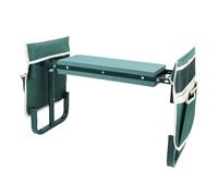 Pssopp Bancos de Jardín Silla de Jardinería Plegable de Altura Ajustable con 2 Bolsas de Herramientas para Arrodillarse y Sentarse Asiento para Arrodillarse en el Jardín, Regalos de Jardinería (GREEN)