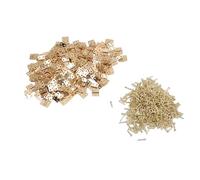 Pssopp Bisagras para Cuadros, 200 Piezas, Mini Bisagras, 8x10 Mm, 4 Orificios, Latón Vintage, Muebles, Puertas de Armarios, a Tope para Joyeros, Armarios, Casas de Muñecas, Materiales Artesanales