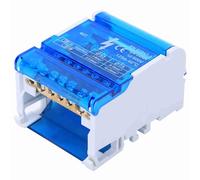 Pssopp Bloque de Terminales, Caja de Conexiones de 4 Niveles 407 con Cubierta Transparente para Sistemas de Automatización Industrial, Bloques de Regleta de Terminales de Caja de