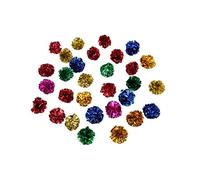 Pssopp Bola Arrugada para Mascotas, Juguete Interactivo para Gatos de Plástico Suave y Liviano para Jugar y Hacer Ejercicio, 30 Paquetes de Bolas Arrugadas Multicolores para Gatos