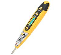 Pssopp Bolígrafo Probador de Voltaje, Bolígrafo Eléctrico con Pantalla Digital con Luz LED Azul, Prueba de CA CC de 12 a 250 V, ABS de Acero de Aleación de Cromo y Vanadio, para Reparación del Hogar,