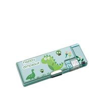 Pssopp Bolsa de Lápiz Grande Portátil con un Estilo de Dibujo de Dibujos Animados de Doble Lados de Doble Lados para Pupilas (Dinosaurio)