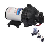 Pssopp Bomba de Diafragma de Presión de Agua de 12 V, Bomba de Agua Autocebante de 5,5 GPM, Cámaras de 70 PSI, Elevación de 48 M, 1 2 Roscas con Accesorios de Colador para Riego de Jardín de RV (12V)