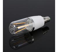 Pssopp Bombilla LED Vintage Filamento E14 Lámpara de Araña, 3W 4W 6W 12V 30000H, con Carcasa Transparente PC, para Decoración de Hogar (3W)