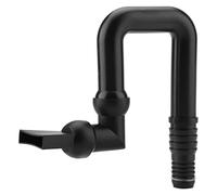 Pssopp Boquilla Giratoria Flexible en Forma de U para Acuario, Salida de Agua Negra para Pecera con Bomba de Circulación o Tubo de Retorno