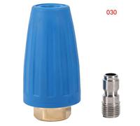 Pssopp Boquilla Turbo, Construcción de Latón y Acero Inoxidable, 50% Más de Potencia que las Boquillas de Chorro de Ventilador, Ideal para Limpiar Entradas de Acceso y Patios (030)