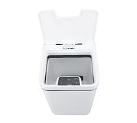Pssopp Bote de Basura Inteligente Bote de Basura Automático sin Contacto de con Sensor de Movimiento de Plástico PP de 18 L con Patada Infrarroja y Botón Manual para Baño, Cocina, Oficina,
