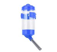 Pssopp Botella de Agua de Viaje Ligera para Mascotas Pequeñas, Botella de Agua para Hámster sin Goteo, 80 Ml, con Boquilla a Prueba de Fugas y Soporte de Tornillo para Jaula, Conejo, Cobaya (Blue)