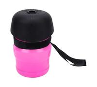 Pssopp Botella de Agua Portátil para Perros, Diseño a Prueba de Fugas con Cuenco Plegable, de Hidratación de Viaje de 16 Oz para Perros y Gatos Pequeños (Pink)