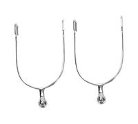 Pssopp Caballos de Acero Inoxidable Inglés con una Bola de Scooter para Mantener Caballos, Mejorar la Sensibilidad de Las Piernas para los Amantes de la Conducción, 2pcs