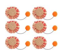 Pssopp Cabezas de Juguetes para Gatos, Recambios de Varita de Girasol para Gatos, Repuestos de Juguetes de Plumas para Mascotas con Tela Antimordidas para Juegos Interactivos, para Gatitos en (Rojo)