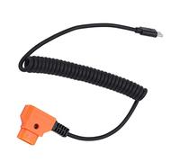Pssopp Cable de Alimentación de Grifo USB C a D en Espiral, Enchufe de Aleación, Cable de Carga PD, de Resorte Flexible de 35 a 90 Cm para Batería de Montaje en V, Plataforma de Cámara, Fotografía