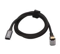 Pssopp Cable de Carga Rápida USB C Macho a Hembra, Nailon Trenzado 4K 60Hz para Steam Deck, Extensión de ángulo Recto de 10Gbps (100cm)