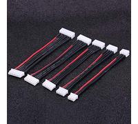 Pssopp Cable de Extensión Lipo Balance, Cable de Silicona, Juego de 5 Piezas para Baterías de Litio 2S 3S 4S 5S 6S